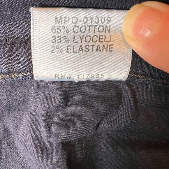 J Brand Jeans Womens Size 28 Dark Washed Cropped Distressed Indigo Exposure - Picture 14 of 16